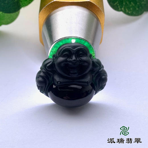 派瑞翡翠 翡翠佛 糯种 墨翠 商品图0