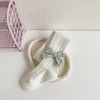 【纯色简约，搭配可爱的蝴蝶结，让你的小公主更加可爱】儿童连裤袜宝宝春秋季婴儿打底袜 纯色蝴蝶结连体袜女童打底裤。hb 商品缩略图4