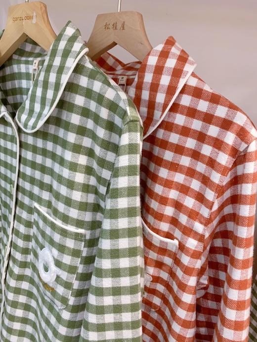 松植屋秋冬女款《小羊》加厚磨毛绒布长袖睡衣套装100%全棉绒布家居服 商品图0