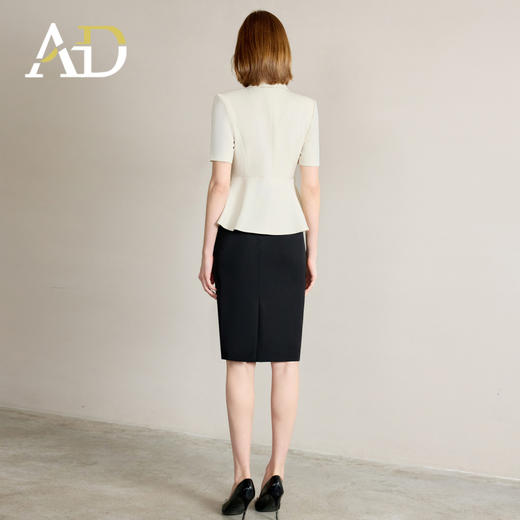 AD空姐制服职业套装高端西装女2025新款时尚两件套夏季短袖正装 商品图4