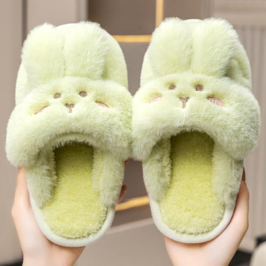 🔥谁能拒绝这只超可爱兔子暴击！😍【成人款女款-2757-始源 （亲子款）超柔兔子家居棉拖】萌化你的冬天！💯多款治愈色系可选!承包你整个冬天的可爱与温暖 商品图5
