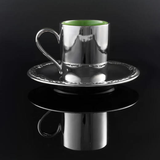 喜行乐/福禄桃咖啡杯碟组合 银 商品图1