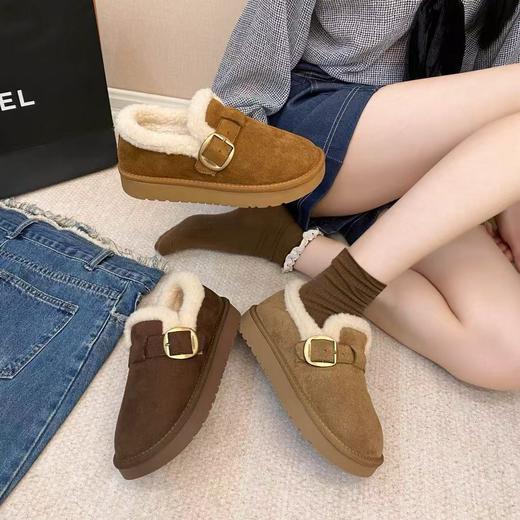 【HF】无忧购 加绒保暖休闲毛毛雪地靴女款秋冬季勃肯鞋Y-2（截单后3-5天发货） 商品图1