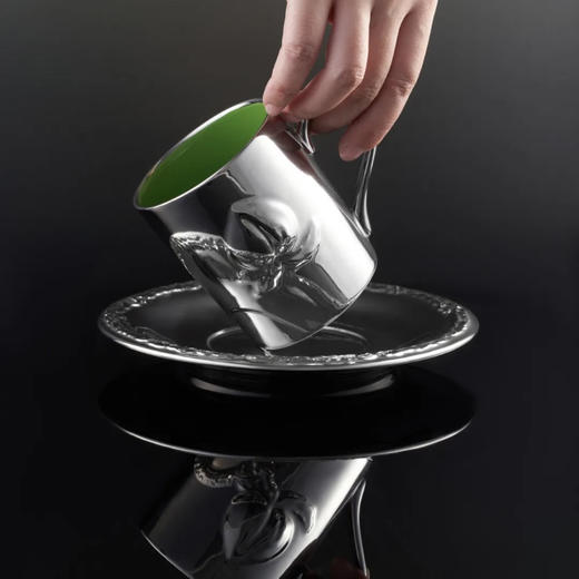 喜行乐/福禄桃咖啡杯碟组合 银 商品图2