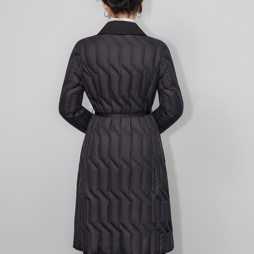 「高货wl」全新升级【铂金会员735/天猫999/差价264】(03349)洛诗琳轻奢90白鹅绒羽绒服2025冬季显瘦过膝长款保暖外套 商品图2