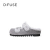 Dfuse迪芙斯2025秋季新款轻便外穿包头凉拖双条带毛毛勃肯鞋女DFD4110007 商品缩略图11