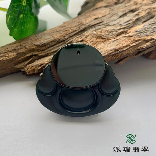 派瑞翡翠 翡翠佛 糯种 墨翠 商品图4