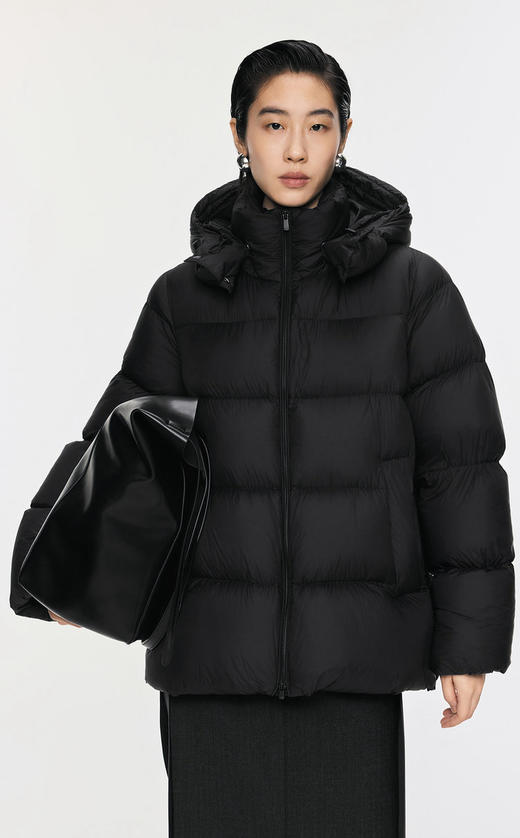 J**Y同款宽松连帽羽绒面包服 “行走小暖炉”连帽羽绒服 简洁实穿短款 轻盈舒适 蓬松温暖 90白鸭绒填充 小巧轻便 不显沉闷臃肿 商品图1