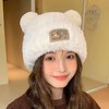 秋冬【简约款加厚潮帽】新款毛线帽  加绒加厚保暖针织帽 大头围轻奢风护耳冷帽 简约风潮帽 商品缩略图12