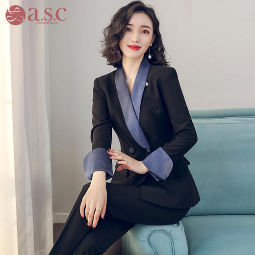 西服新款休闲套装时尚OL正装女装面试工装气质修身职业装女士西装 商品图2