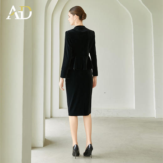 AD职业装气质女神范西装套装女高端丝绒西服外套2024秋冬职场女装 商品图4