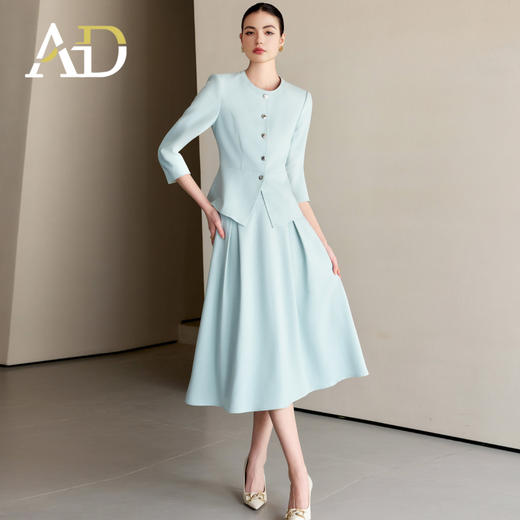 AD高端职业套装裙女2025新款夏季气质女神范高级感西装半身裙套装 商品图0