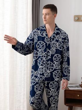 【32S100%棉 150周年纪念款】SCHIESSER舒雅男士150周年纪念款，32支 100%棉 平纹家居套装 240克39/25135H