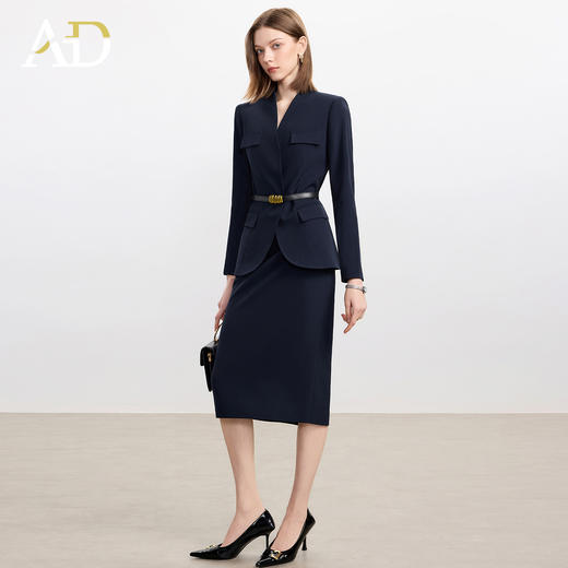 AD2025秋冬职业套装女高级感气质修身酒店前台工装售楼部案场客服 商品图3