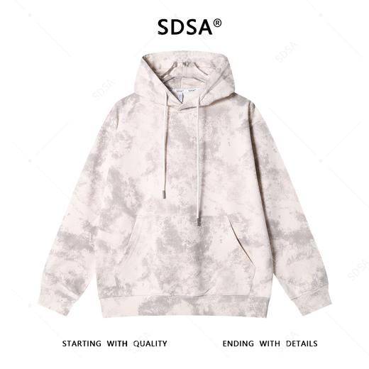 SDSA男士秋冬新款痞帅男装休闲时尚扎染抽绳连帽卫衣百搭简约上衣 商品图1
