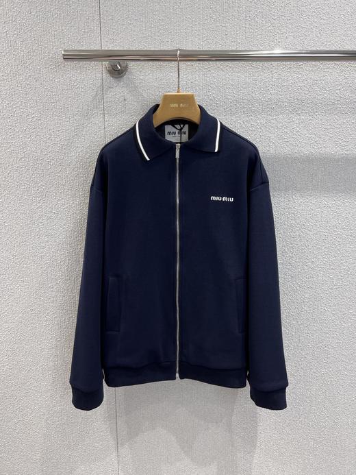 缪缪 25Ss春夏新款 字母刺绣立领拉链卫衣外套 男女同款(DQJ) 商品图9