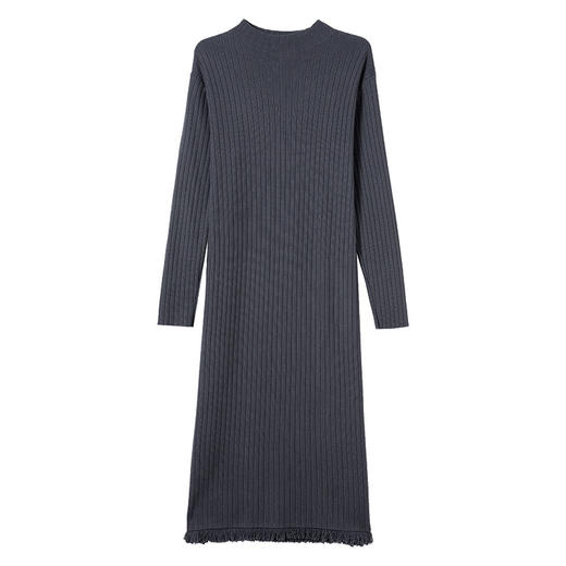 CC流苏高级感连衣裙冬季配大衣的裙子气质长款显瘦漂亮毛衣裙好看厚 商品图4