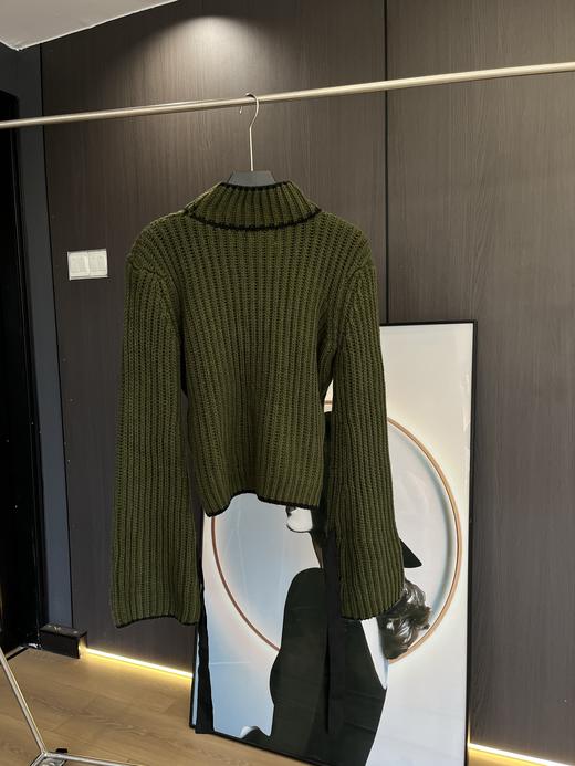秋冬新款长袖高领设计感短款针织衫 商品图2