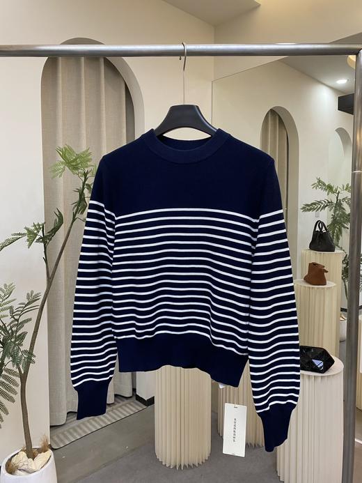 【超细棉套头条纹针织衫51A063780】 商品图1