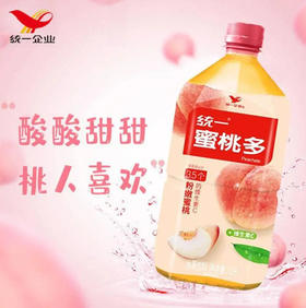 统一 蜜桃多桃味饮料 1L/瓶