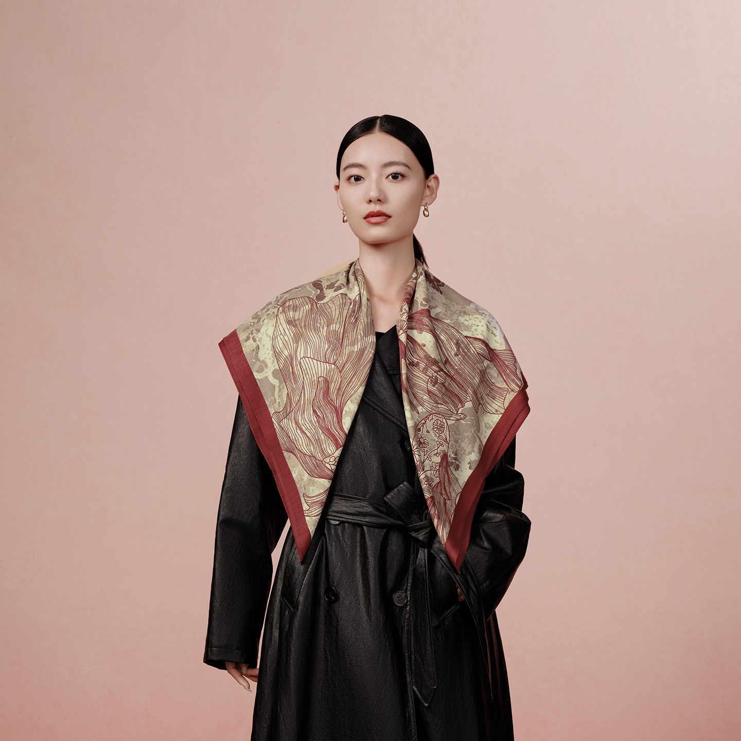 万事利丝羊毛披肩围巾