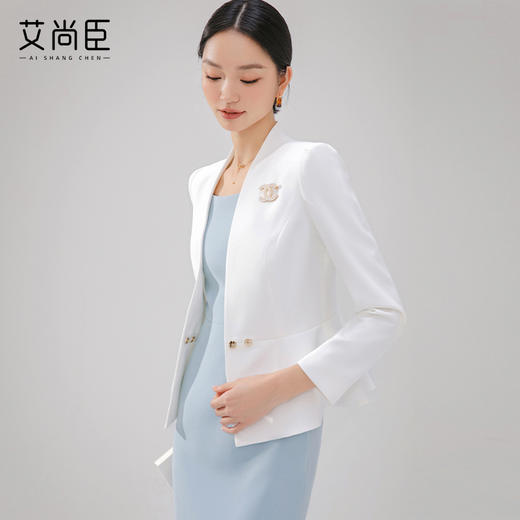 艾尚臣2024春款气质美学职业西装套装女正装经理套裙工作服高级感 商品图2