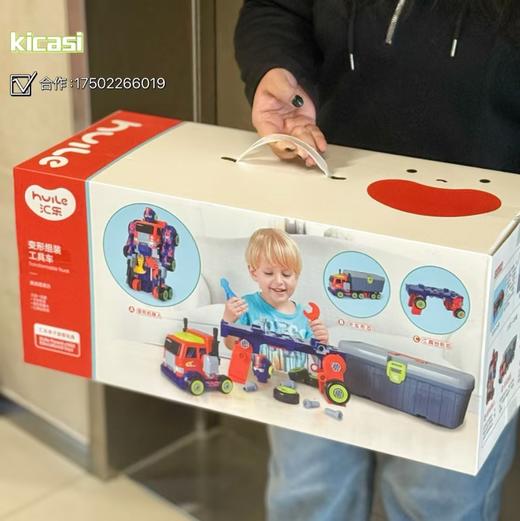 汇乐玩具变形车机器人儿童变形汽车大卡车玩具车螺丝可拆卸组装 商品图0
