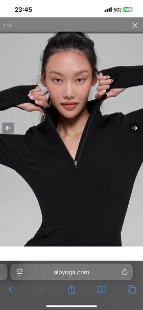 到手价649元 只有XS和S Alo Yoga AloSoft 半拉链上衣 美国代购，无中文标签，介意慎拍