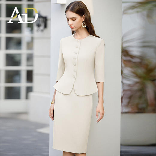 AD高端西装套裙新中式小众设计修身通勤女2024春夏新款职业工作服 商品图3