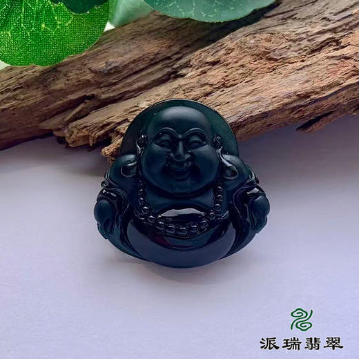 派瑞翡翠 翡翠佛 糯种 墨翠 商品图1