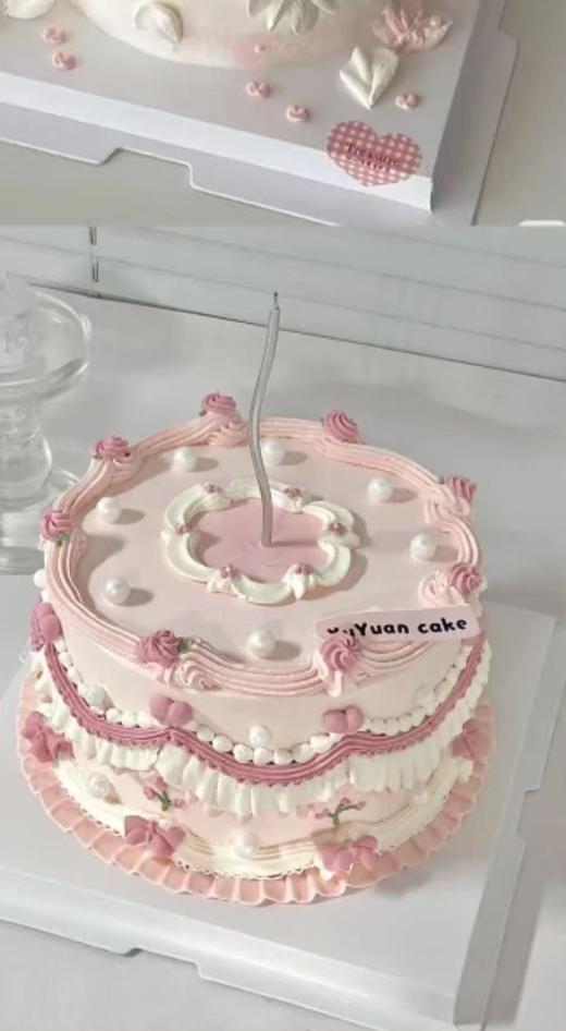 多款式~甜美复古粉色kitty卡通蛋糕-低糖处理无添加 商品图1