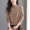 CC2025秋冬新款半高领花纱针织衫女复古下摆波浪边显瘦百搭打底上衣 商品缩略图2