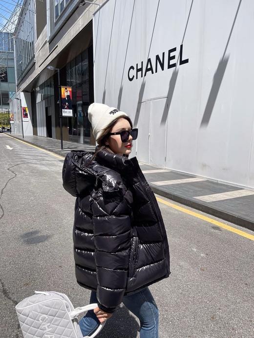 蒙口 Maya系列 陈奕迅同款情侣款连帽黑色保暖羽绒服（SS） 商品图0