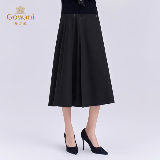 【两色可选】乔万尼2025新品时尚格雷系显瘦A型半身裙EZ3D150 商品图4