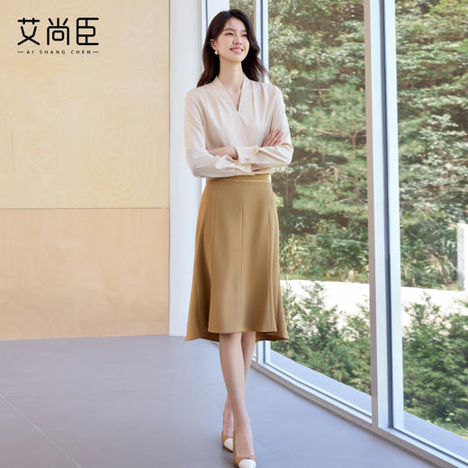 艾尚臣高级感时尚套装女气质显瘦正式场合职业装时髦套裙长袖衬衫 商品图4