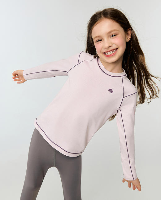 【春上新】8楼爱慕儿童Aimer Kids女孩软壳衣轻暖圆领上衣AK181K091，吊牌价289元 商品图2