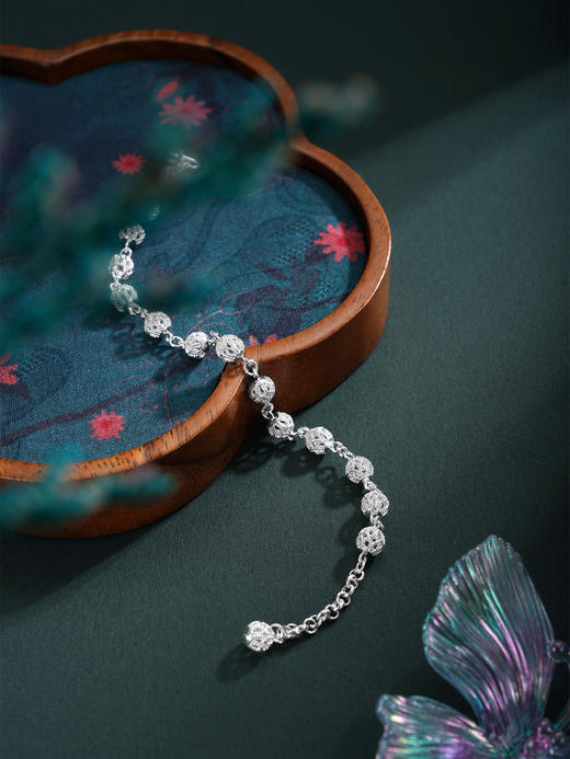 子佩集S990银【白水鉴心】手链【QFSL008】花丝2510 商品图14