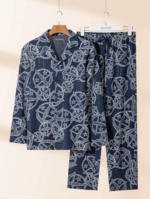 【32S100%棉 150周年纪念款】SCHIESSER舒雅男士150周年纪念款，32支 100%棉 平纹家居套装 240克39/25135H 商品图5