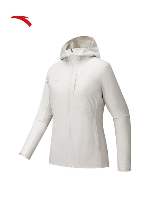 安踏风暴甲LT 硬壳冲锋衣女子秋季新款级防水透湿防风外套162537616 麦仁灰-1 商品图4