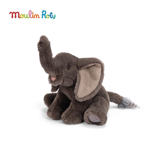法国 Moulin Roty 寰宇动物-陆地篇 玩偶合集（狐狸/河马/深色大象/蓝色豹） 商品图5