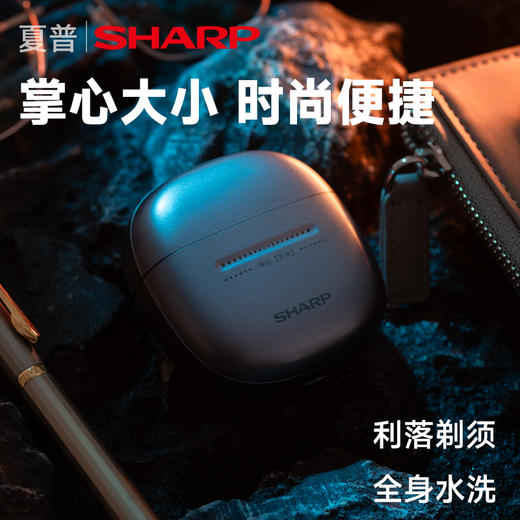 夏普便携式滑控电动剃须刀IPX7IW-ML23A-S（银河灰）-S 商品图1