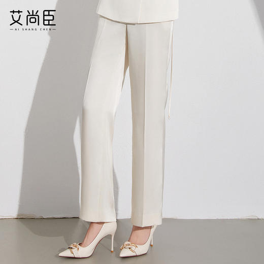 艾尚臣西装裤女2024夏职业套装垂坠感高级感直筒时尚正装裤子薄款 商品图4