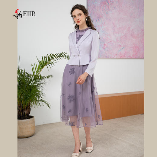 司歌假两件连衣裙春秋长袖优雅A901289X 商品图2