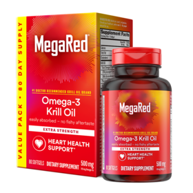 【香港直邮】MegaRed欧米伽磷虾油胶囊500mg80粒