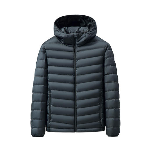 【DKP】大依优型大码连帽轻薄羽绒服大号外套休闲胖子穿大码男加肥加大上衣90绒 商品图5