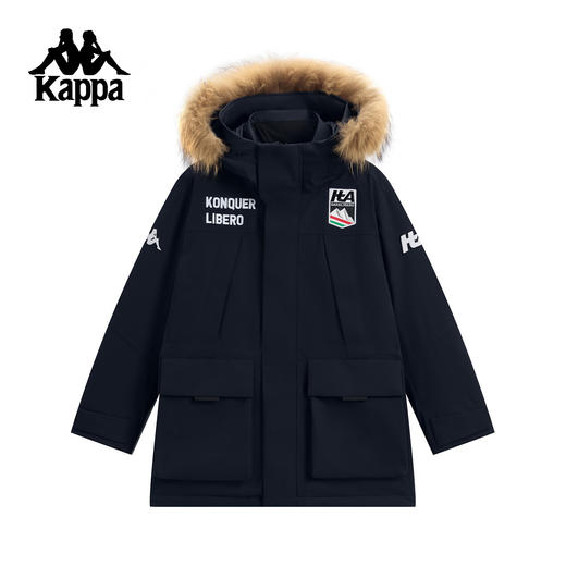 Kappa 2025冬季新款毛领连帽防风防泼水羽绒服 K0FY2YY40 商品图0