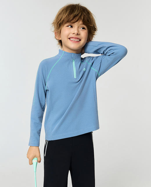 【春上新】8楼爱慕儿童Aimer Kids男孩软壳衣厚暖高领长袖上衣AK281K101，吊牌价399元 商品图3