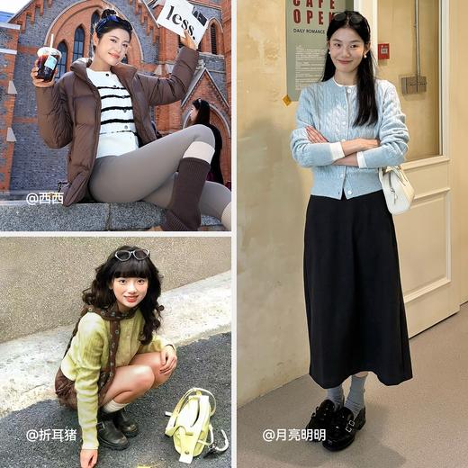 商场同款|森柔森马针织开衫女冬季短款绞花内搭2025新款法式毛衫 商品图4