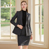 AD冬季新款西装女老钱风人字纹青果领西服外套加厚羊毛职业装套裙 商品缩略图2