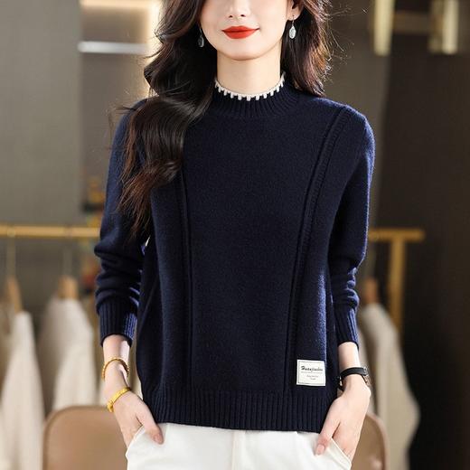 CC漂亮减龄毛衣2025新款冬装保暖内搭上衣大码胖mm显瘦遮肚子打底衫 商品图0